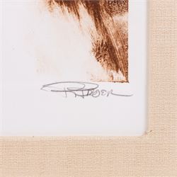 Roger Broer (American 1945-): Painted Faces - Tatanka Series, monotype signed and titled 32cm x 24cm