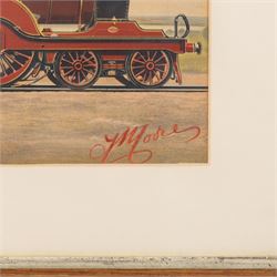 After Edwin Thomas Rudd (British 1861-1940): An East Coast Flier, Great Western Railway no. 3047 'Lord of the Isles', Midland Railway no. 116 and Caledonian Railway no. 769, four coloured prints max 21.5cm x 37.5cm (4)