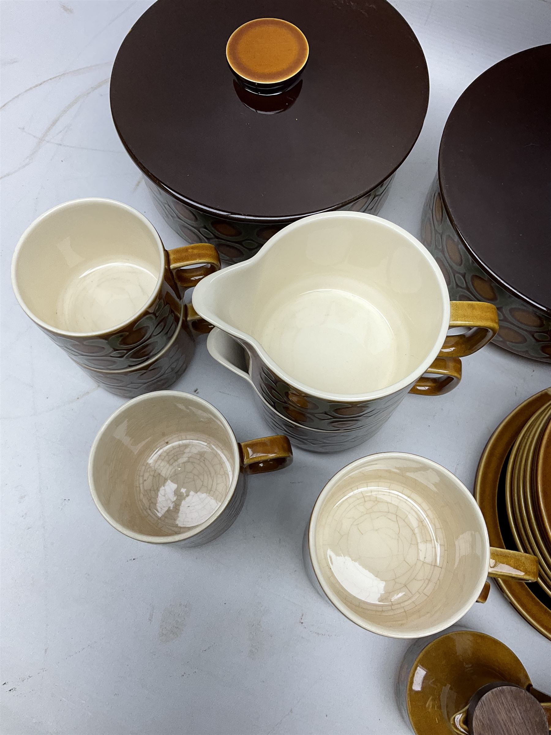 Hornsea Bronte pattern dinner and  wares, to include coffee pot, hot water jug, two milk jugs, two covered tureens etc (28)