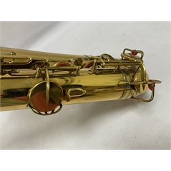 French Henri Selmer 1935 Radio Improved Tenor B flat Saxophone No 20344, with a velvet lined hard case
One of only 550 produced in that year