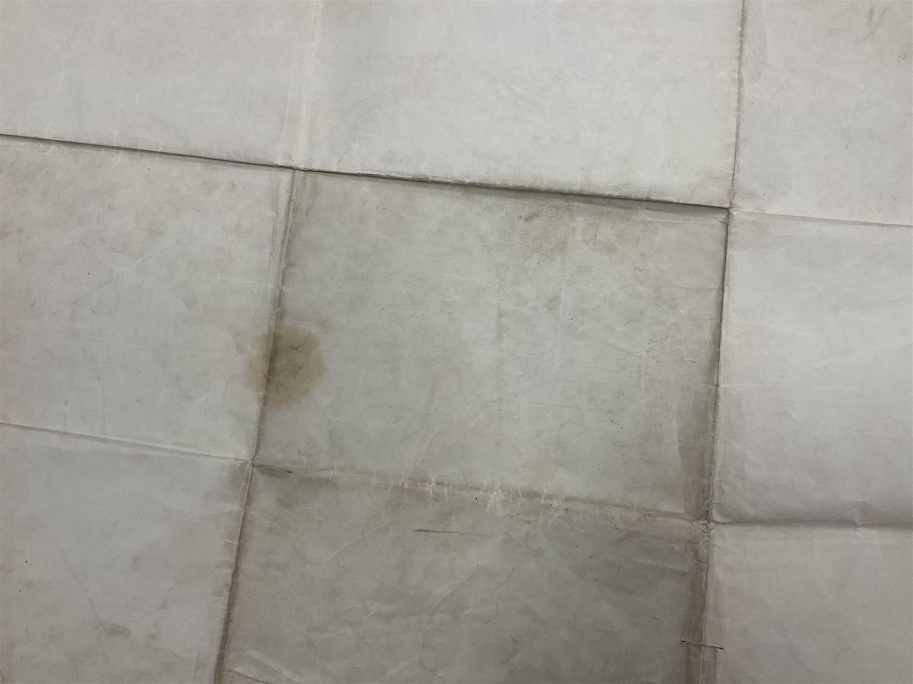 WWII German navigation map, Luft-Navigationskarte in Merkatorprojektion, of England, France, Netherlands, Denmark, H110cm, W74cm 