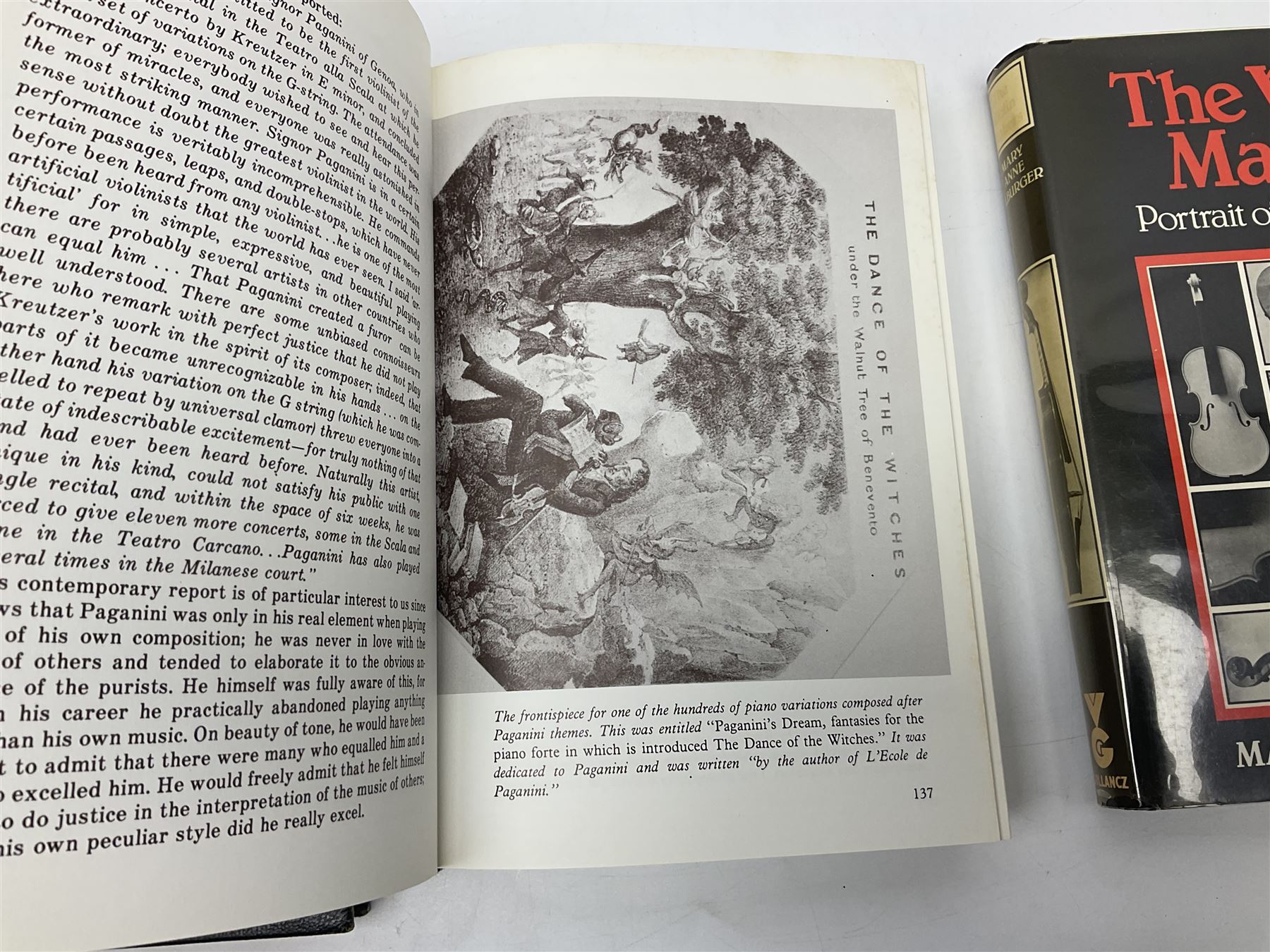 Fourteen books on violins and violin makers including Henley William: Universal Dictionary of Violin and Bow Makers. Five volumes. 1959/60. All first editions with dustjackets; Jalovec Karel: Encyclopaedia of Violin Makers. Two volumes. 1968. Vol.1 with d/j; Heron-Allen Ed.: Violin making As It Was, And Is. Two copies 1984 & 1991. Both with d/j; Henley W.: Antonio Stradivari. 1961; Fetis F.J.: Anthony Stradivari Celebrated Violin Maker. 1964 facsimile edition; Boyden David D.: catalogue of the Hill Collection of Musical Instruments in the Ashmolean Museum. 1979; and two others (14)