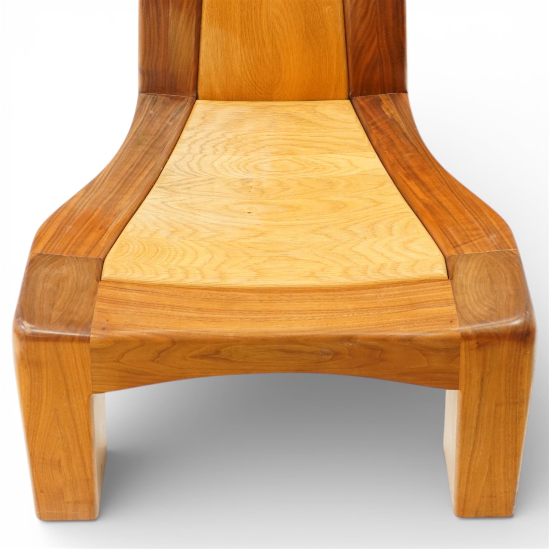 Peter Cummings - Magma oak chair, with shaped back and seat, signed by the maker dated 2007, designed by Peter Cummings of Reeth, near Richmond