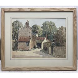 Chris Fothergill (British 20th Century): English Farmstead, watercolour signed 25cm x 35cm 