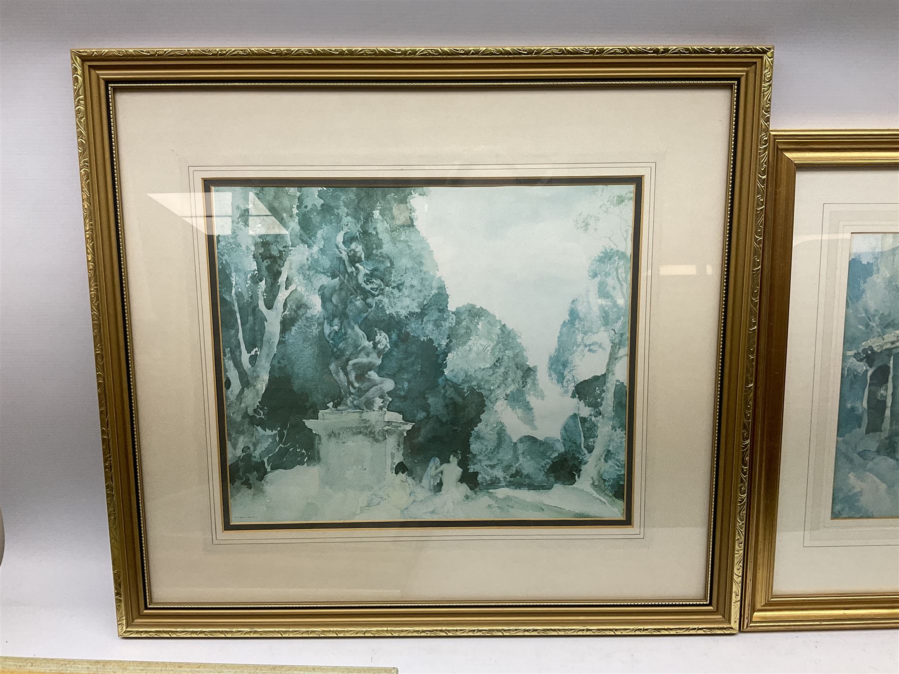 After Sir William Russell Flint (Scottish 1880-1969): 'Negro Dancers – Victoria Ora and Serafina' and 'Basket Makers', pair colour prints together with 7 others after the same hand max 24cm x 35cm (9)