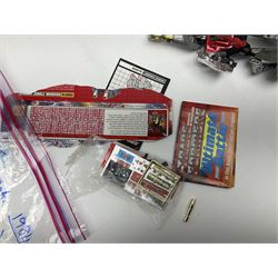 Four 1980sTransformer G1 - Optimus Prime 1984; DinoBot Sludge (Diplodocus) 1984; Cyclonus 1986; and Runamuck 1986; with paperwork; seven Bandai Robo Machines Robots/Transformers; almost fully stocked Panini Sticker album; two annuals; three comics; two posters; and Ladybird story book