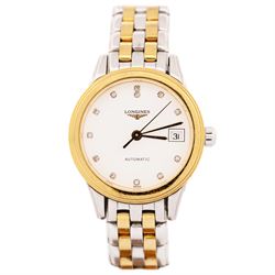 Longines Flagship ladies two tone stainless steel automatic wristwatch, Ref. L4.274.3, Cal...