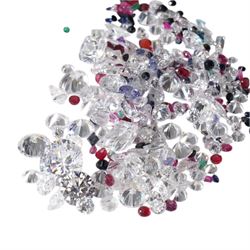 Loose stones including CZ, sapphire, ruby etc