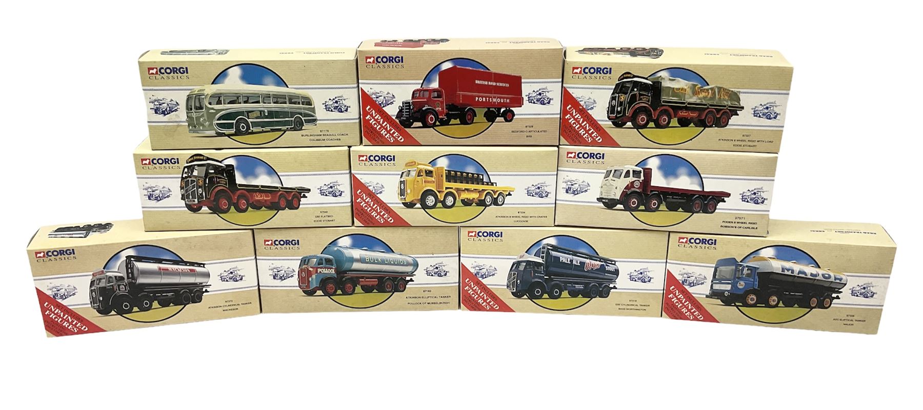Corgi Classics - ten die-cast commercial vehicles comprising 97328; 97372; 97329; 97178; 97327; 97334; 97940; 97162; 97319; and 97971; all boxed (10)