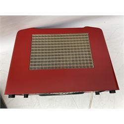 1950s Pye Type P43 cabinet radio in cream Bakelite case with orange knobs, W30cm H22cm D16cm, together with Ever Ready Sky Queen portable radio, Ekco portable radio in red case, Boxed Bush Special Edition 2002 Queens Golden Jubilee radio, Hacker Herald VHS radio (5)