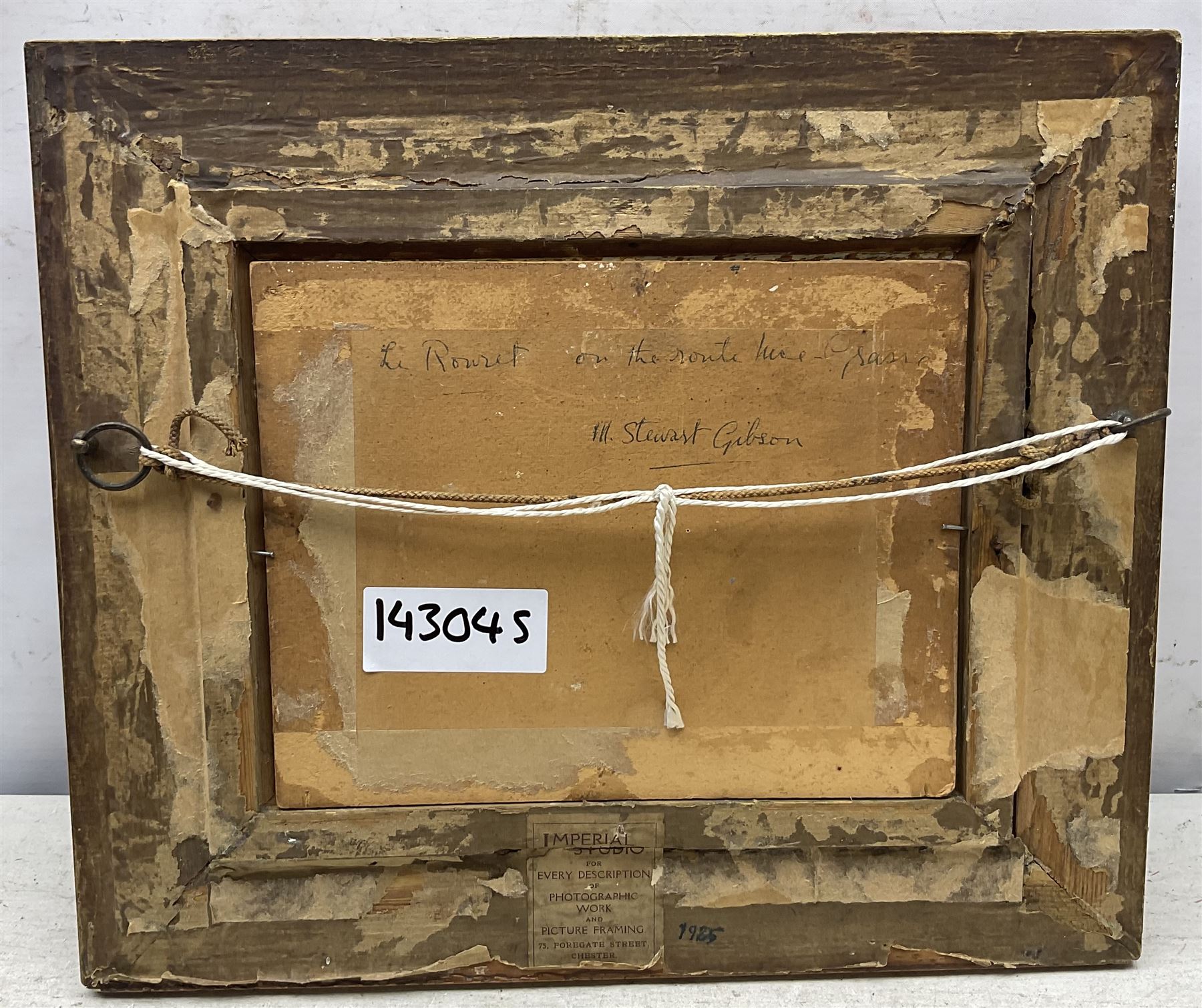 Mary Stewart Gibson (Scottish 1904-1989): View Towards Grasse, oil on board signed with initials, indistinctly titled verso 18cm x 23cm 