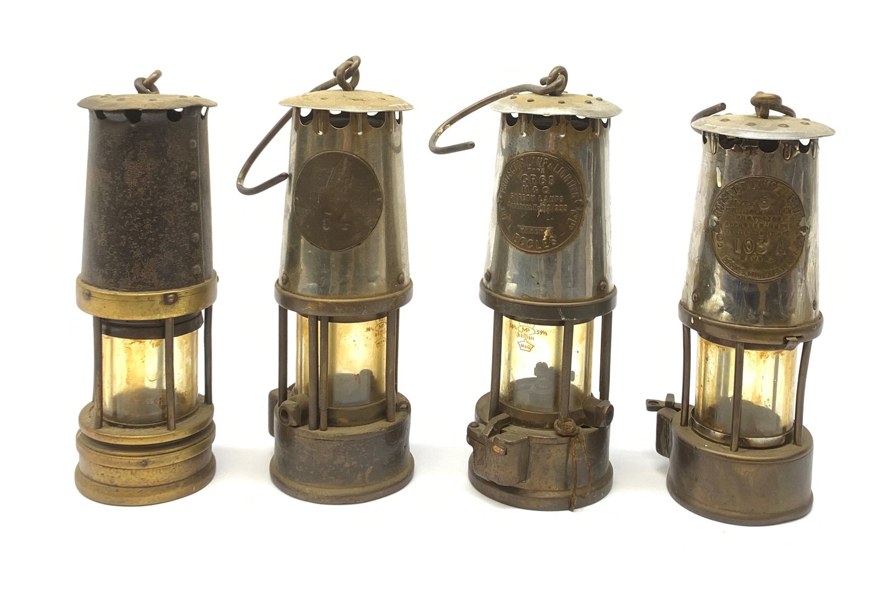 Two miners lamps, by Protector Lamp & Lighting, Eccles, together with