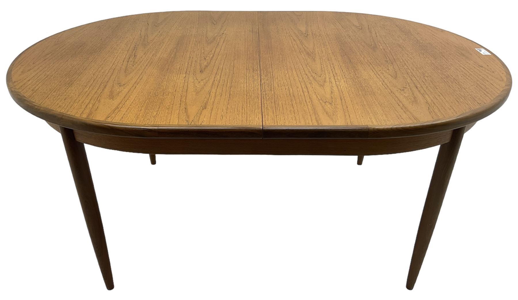 GPlan mid20th century teak 'Fresco' dining table, oval top over