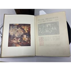 Collection of art reference books, including Works of Eminent Masters, Frank Brangwyn and His Works, Etching and Etchings etc 