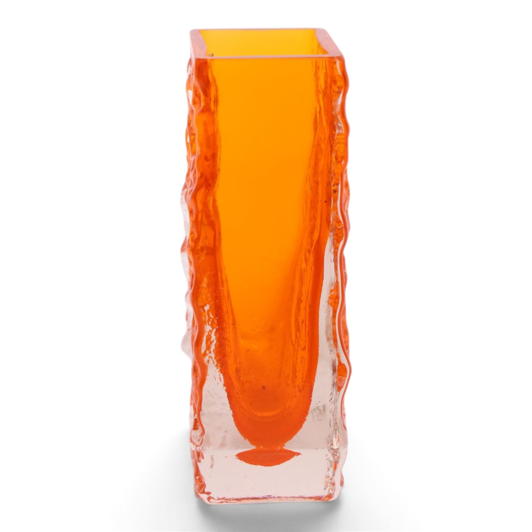 Geoffrey Baxter - Whitefriars Coffin vase, in tangerine orange