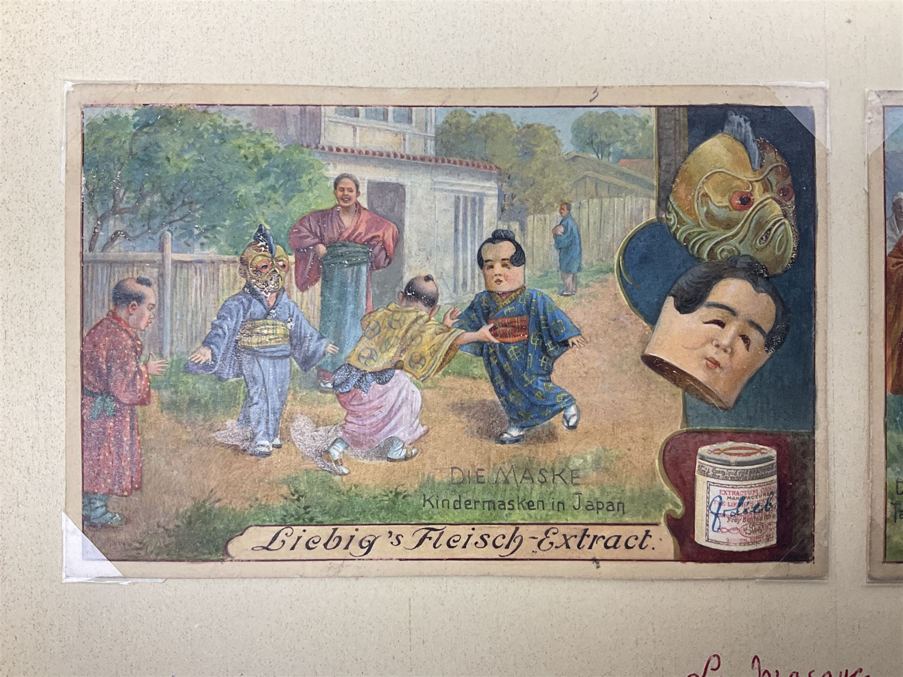 Six original Liebig watercolour illustrations:  'Le Masque' 1912