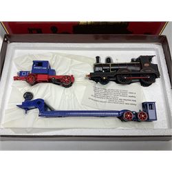 Matchbox - 1929 Scammell 100 ton truck with GER 2-4-0 locomotive; 1936 Leyland Cub Fire-Engine; five Models of Yesteryear; six Dinky Collection vehicles; and Matchbox reference book; together with three Atlas Eddie Stobart vehicles; and three Lledo promotional models; all boxed 