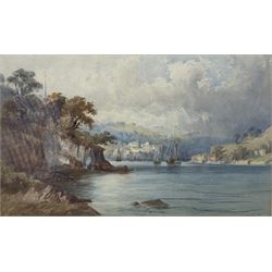 Henry Andrew Harper (British 1835-1900): 'Dartmouth', watercolour signed titled and dated 1867, 27cm x 45cm