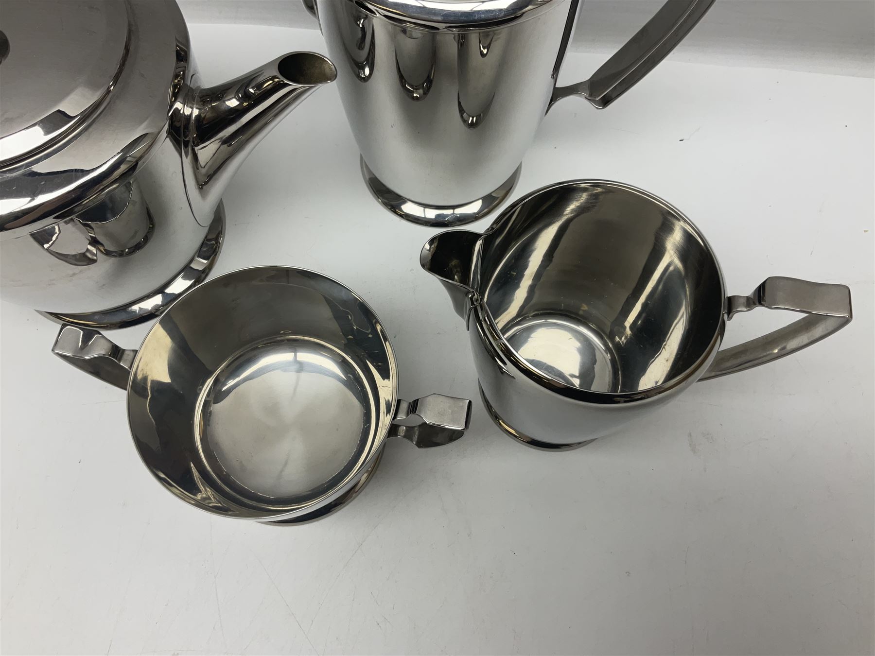 Old Hall Balmoral four piece stainless steel tea set (4)