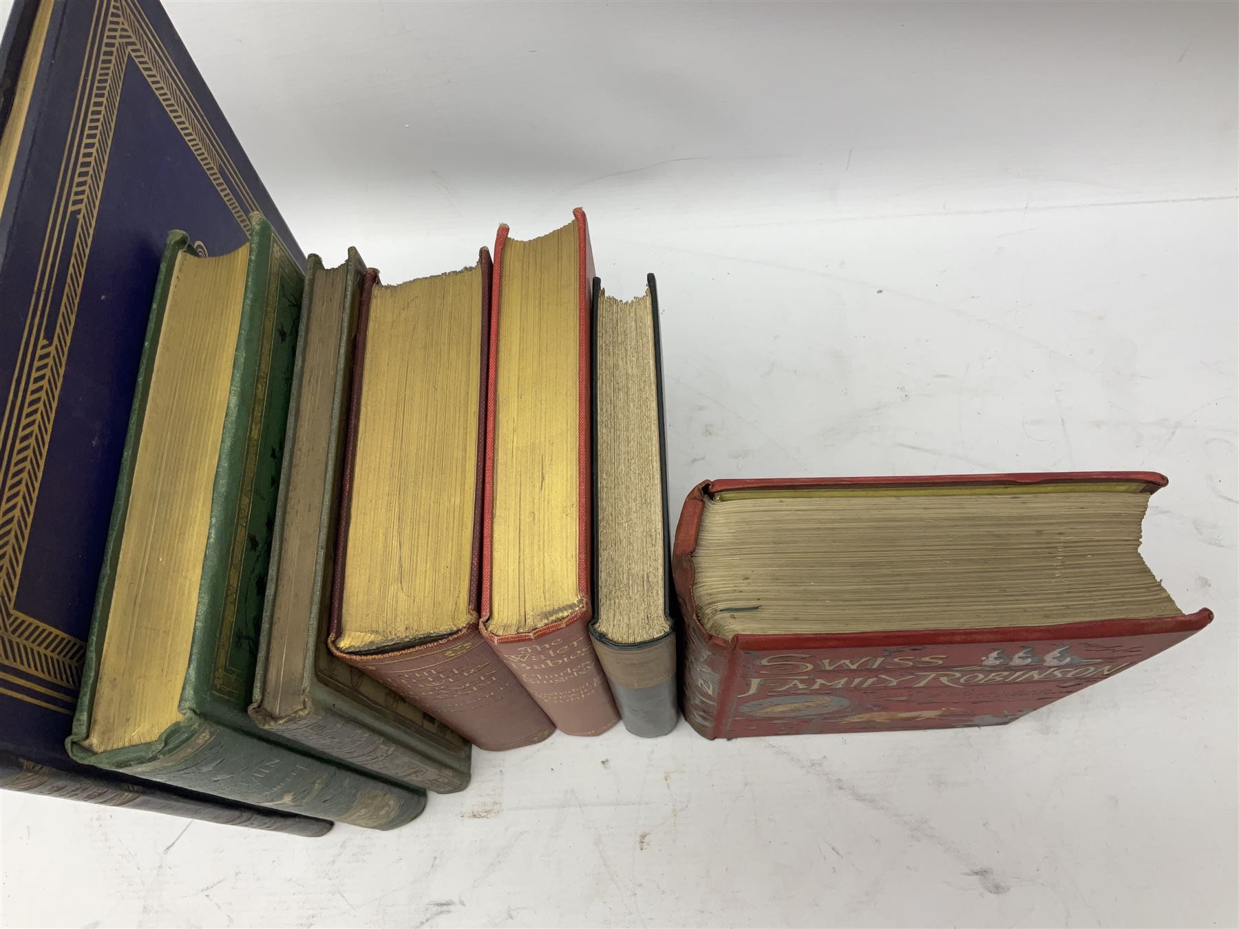 'The Little Flowers of Saint Francis of Assisi', translated by trans Sir Thomas Walker Arnold, Irving, Washington ; 'The Legend of Sleepy Hollow', illustrated my Keller, Arthur, Swift, Jonathan: 'Gulliver's Travels', illustrated by Charles Brock, 'Swiss Family Robinson' translated by Mrs H.B Paull and other books