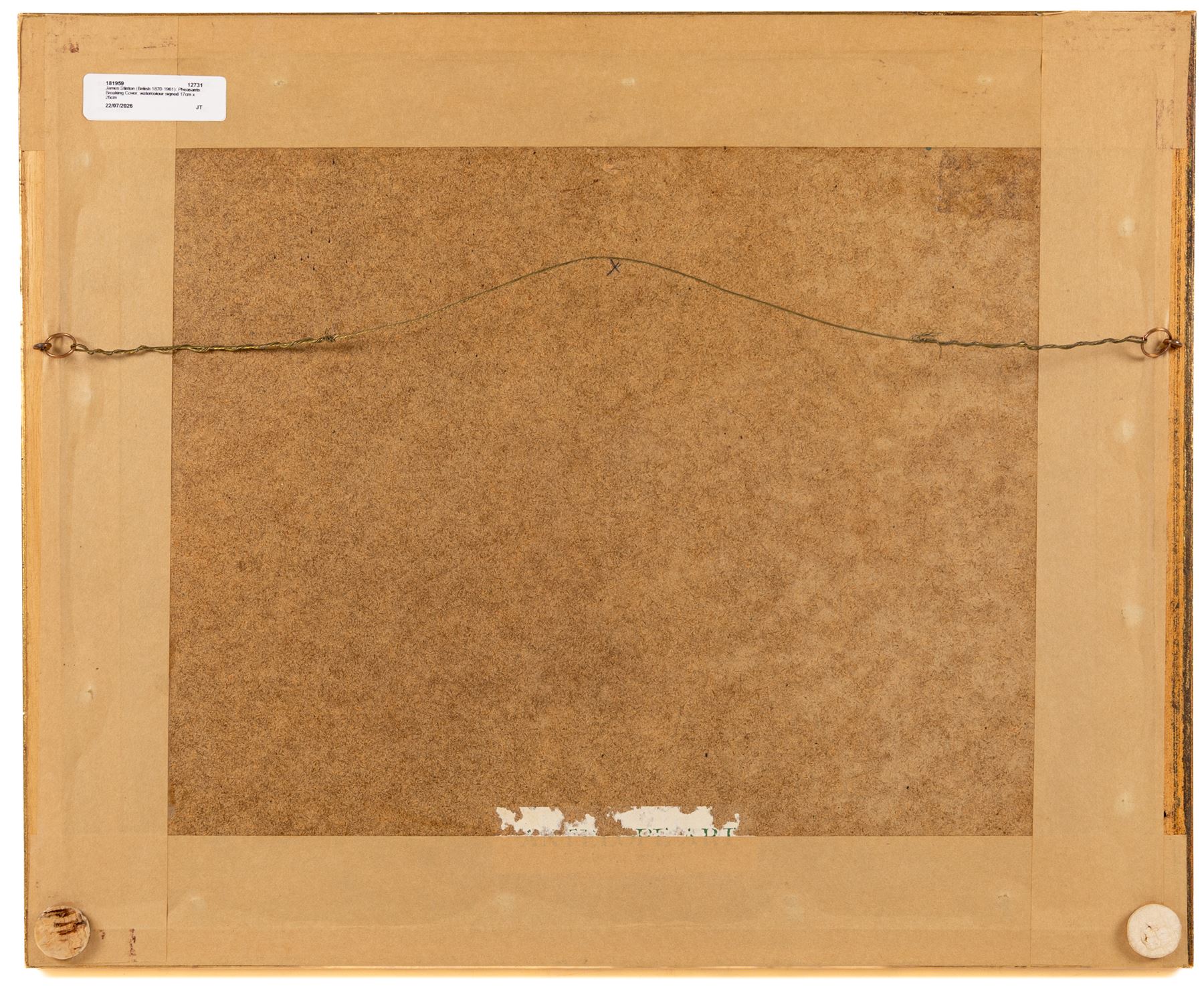 James Stinton (British 1870-1961): Pheasants Breaking Cover, watercolour signed 17cm x 26cm