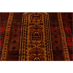  Old Baluchi red ground prayer rug, 144cm x 94cm  