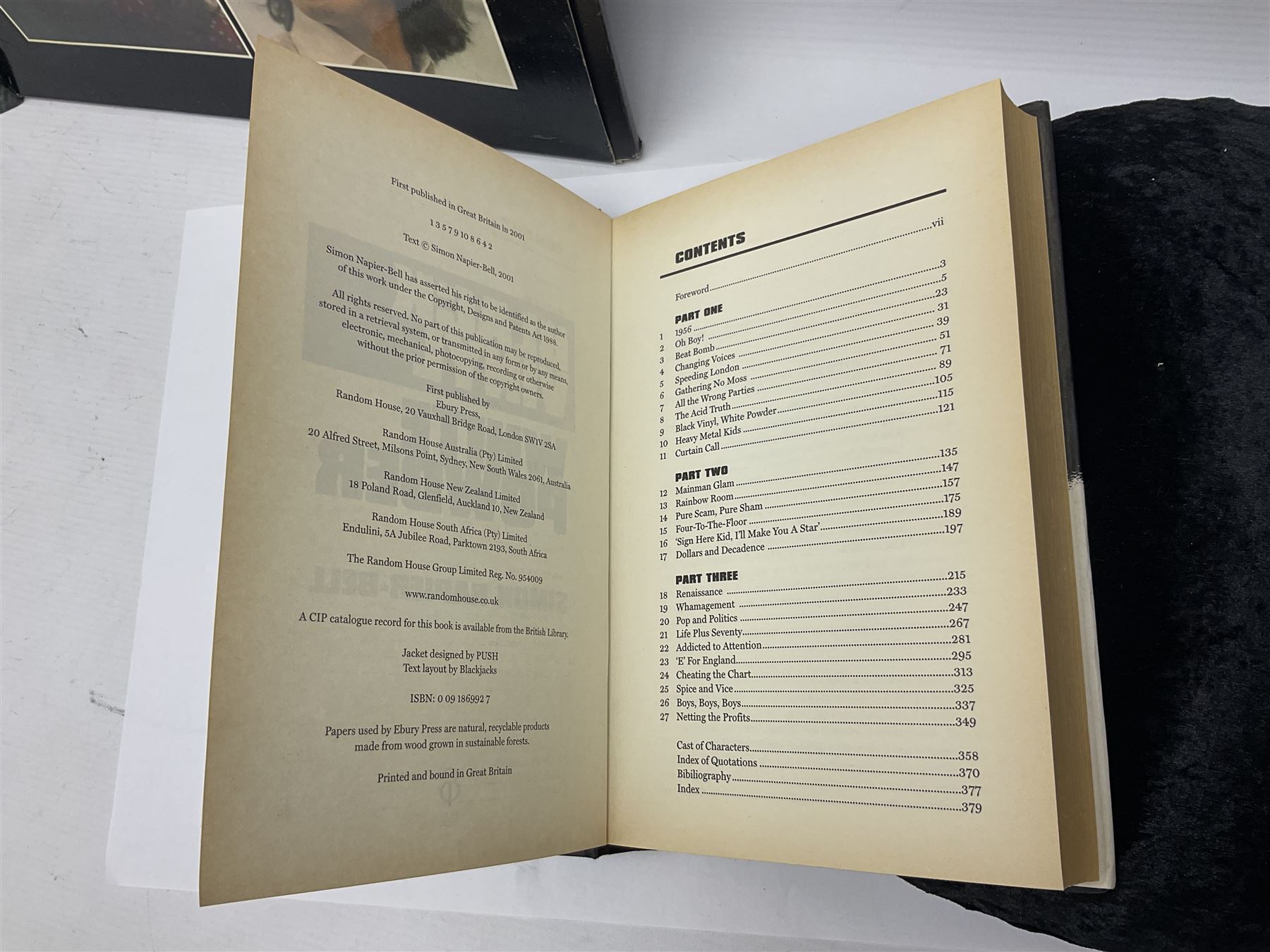 Beatles 'Get Back' book; The Rolling Stones on Camera of Guard with DVD by Mark Hayward; Black Vinyl White Powder by Simon Napier-Bell