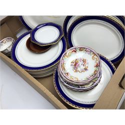 Quantity of Victorian and later ceramics to include Wedgwood Imperial dinner wares, various tea wares, ironstone, blue and white etc in four boxes
