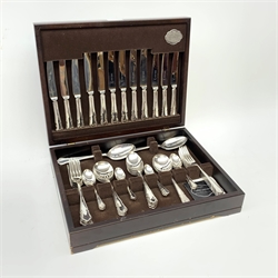 Cooper Ludlam, canteen of silver-plated cutlery for six covers, cased