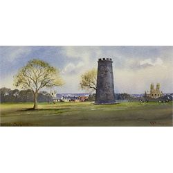 Kenneth W Burton (British 1946-): 'Beverley - Yorkshire', watercolour signed and titled 13cm x 26cm  