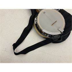 Tanglewood Union Series TWB 18 M5 five-string banjo, serial no.WE131200382 L96cm; in soft carrying case