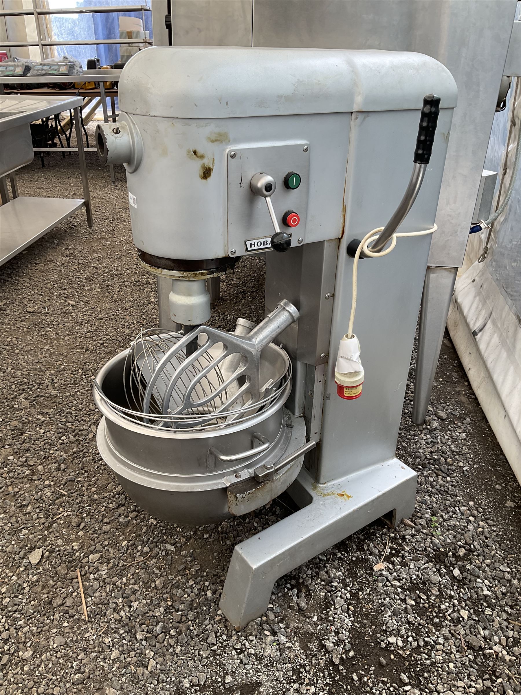 Hobart H401 40qt 3 phase commercial mixer, with whisks, bowl and accessories - THIS LOT IS TO BE COLLECTED BY APPOINTMENT FROM DUGGLEBY STORAGE, GREAT HILL, EASTFIELD, SCARBOROUGH, YO11 3TX