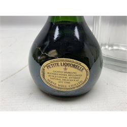 Moet and Chandon Petite Liquorelle glass ice bucket and small bottle of Moet, 10% vol 200ml, bucket H13cm