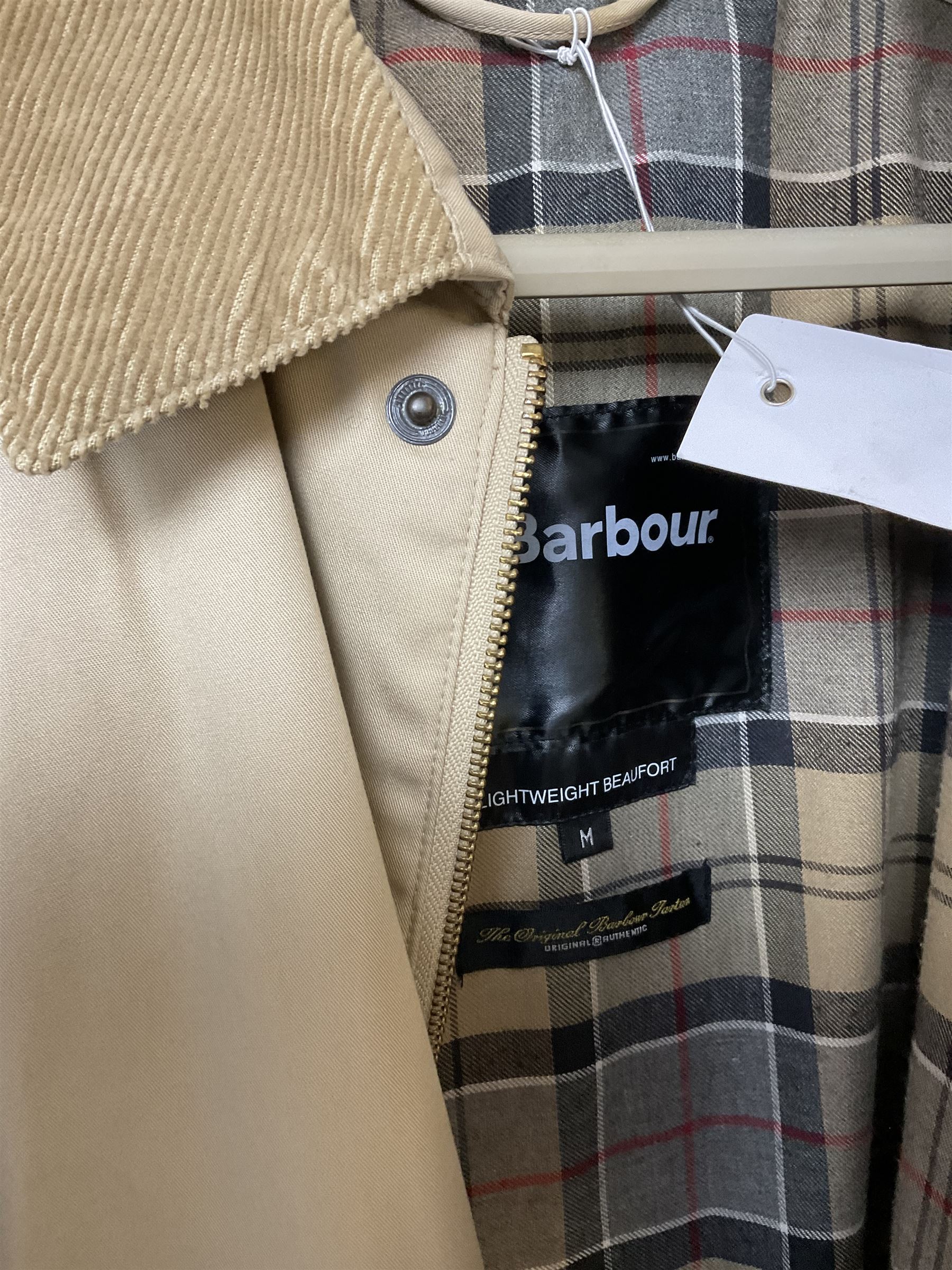 Men's Lightweight Beaufort Barbour camel colour jacket | Textiles