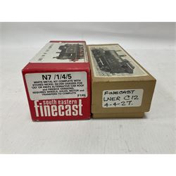 ‘00’ gauge - two kit built steam locomotives comprising Class N7 LNER/BR 1/4/5 0-6-2T no.69614 finished in BR black with South Eastern Finecast box; Class C12 GNR/LNER/BR 4-4-2T no.1527 finished in GNR green with plain brown box labelled ‘Finecast’ (2) 