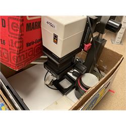 Eumig 607 D film projector in box, together with Durst C65 enlarger
