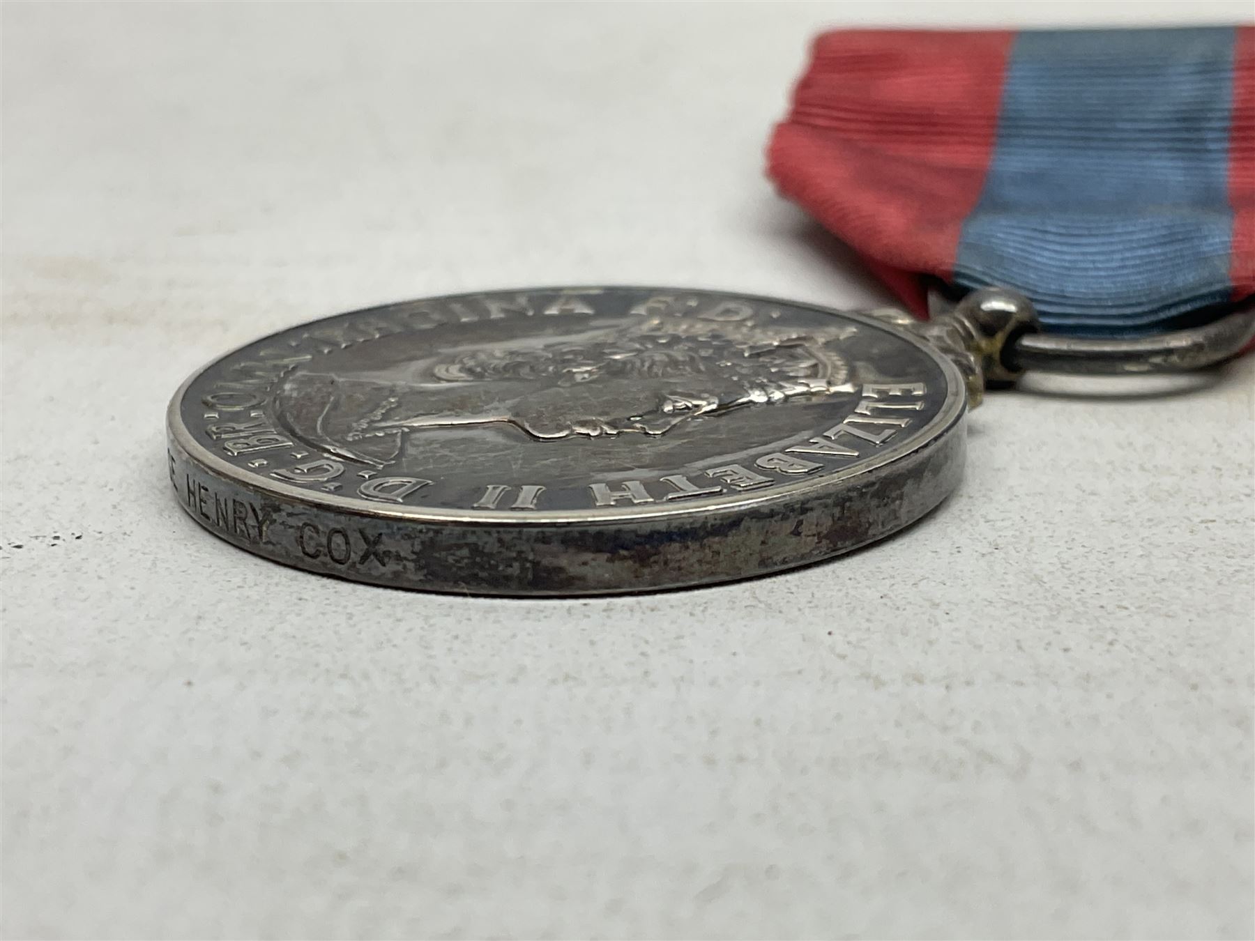 Elizabeth II Africa General Service Medal with Kenya clasp awarded to 22995278 Spr. D. Penrose R.E.; and Elizabeth II Imperial Service Medal awarded to George Henry Cox; both with ribbons (2)
