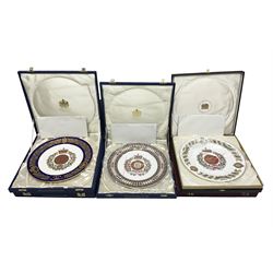 Five Spode Mulberry Hall limited edition Regimental commemorative plates - Argyll & Sutherland Highlanders No.9/500; Cheshire Regiment No.352/500; Kings Own Scottish Borderers No.113/500; Black Watch Royal Highland Regiment No.331/500; and Royal Welch Fusiliers No.309/500; all boxed with certificates (5)