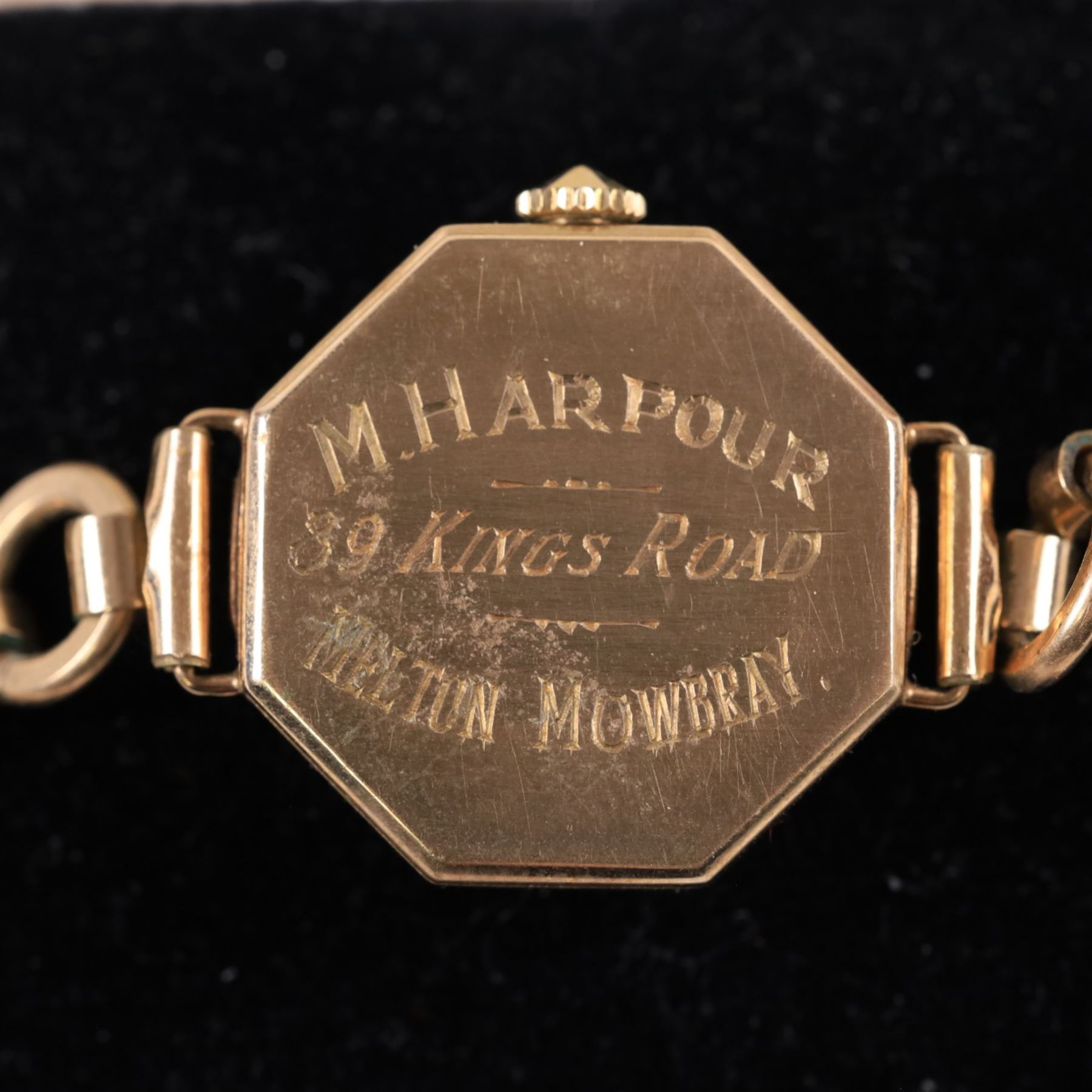 9ct gold cased ladies Rotary wristwatch, on gilt strap, boxed