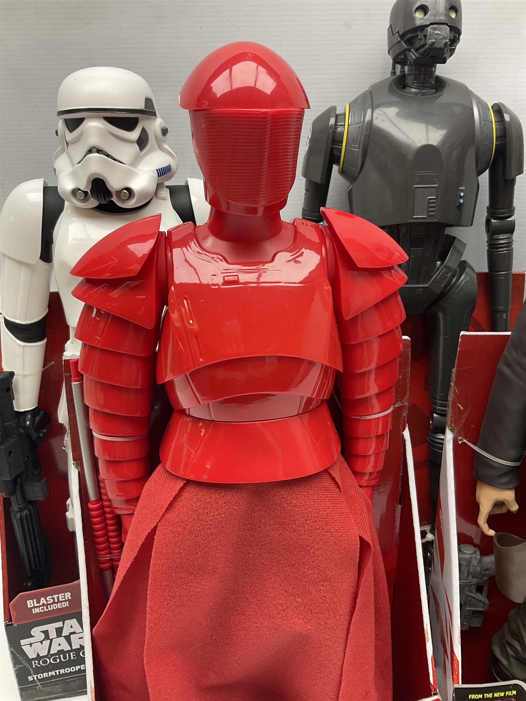 Star Wars - seven Jakks Pacific Big-Figs comprising Jyn Erso, Poe Dameron, Han Solo, Stormtrooper, Captain Phasma, Praetorian Guard and K-2SO; all boxed (7)