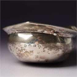 George III silver pap boat with gilded interior London 1799 and a silver gilt copy of the Coronation spoon, cased L25cm London 1936 Maker Wakely & Wheeler