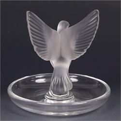 Lalique - Thalie Dove ring dish and Grouse ring dish, H10cm