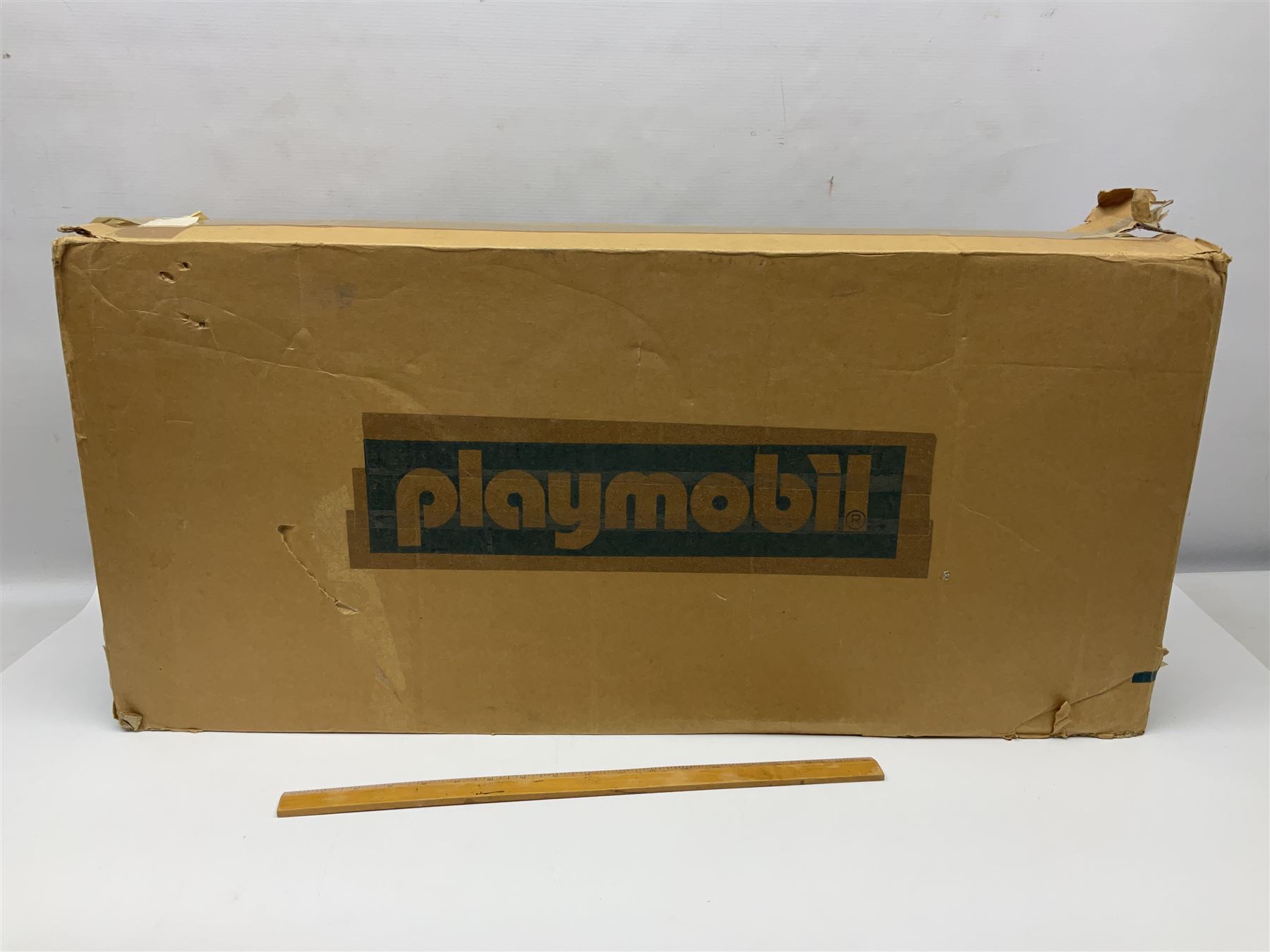 Playmobil 'G' gauge - 4031 Pennsylvania Railroad train set with 2-4-0 locomotive No.9518, tender, cattle truck and brake van, quantity of track, controller and other accessories; boxed with outer delivery packaging