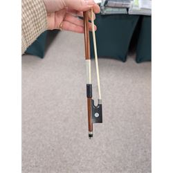 20th century violin, bearing label for Antonius and Hieronymus Amati, with bow stamped G. Werner, contained within fitted case