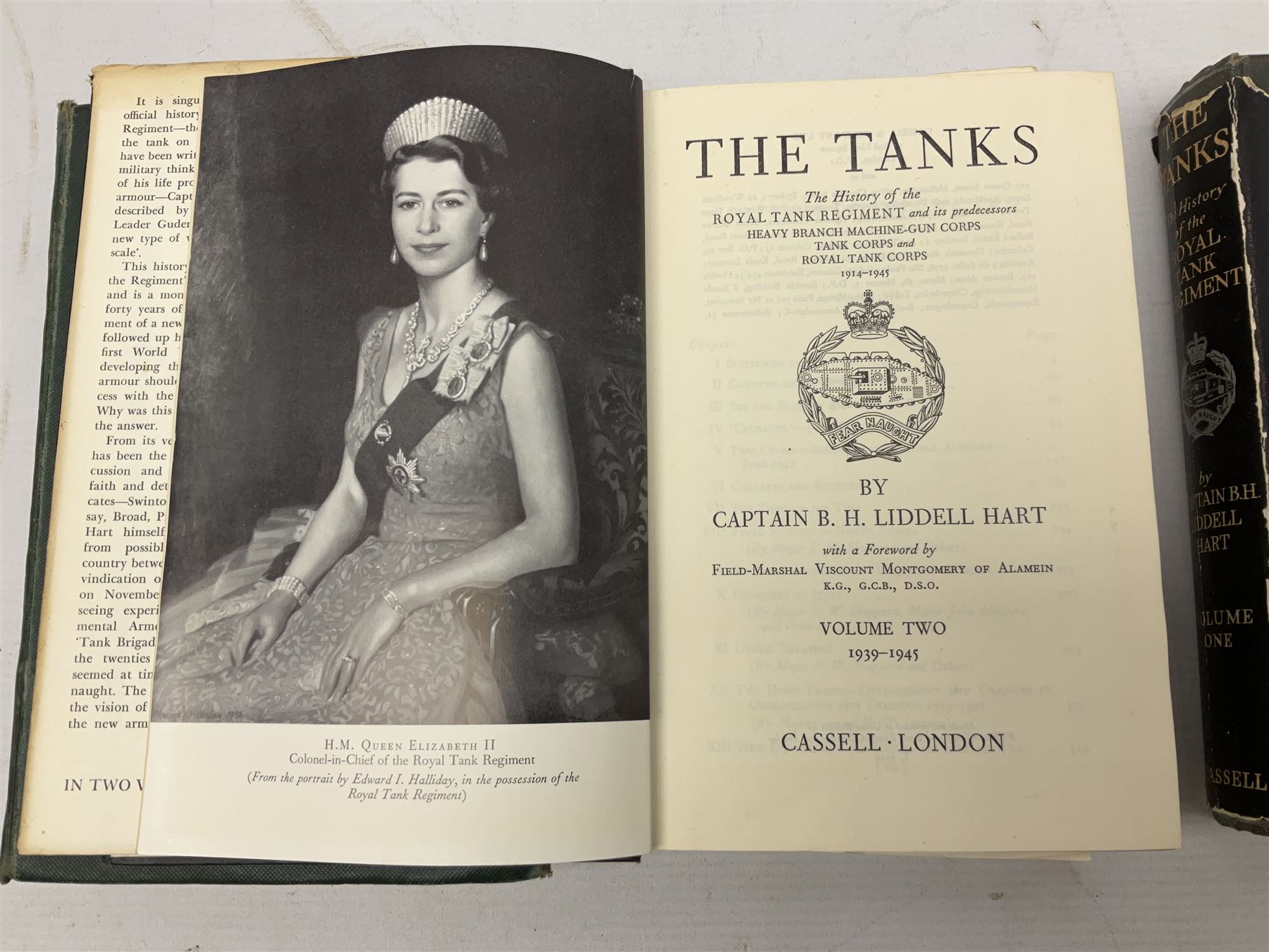 Hitler Adolf: Mein Kampf. The original edition entirely unexpurgated in eighteen parts by Hutchinson & Co. in association with Hurst & Blackett; Hart Capt. B.H. Liddell: The Tanks - History of the Royal Tank Regiment. 1959. Two volumes with dustjackets; The History of the London Rifle Brigade 1859-1919. London 1921; and Covenants With Death. Daily Express Publication. 1934