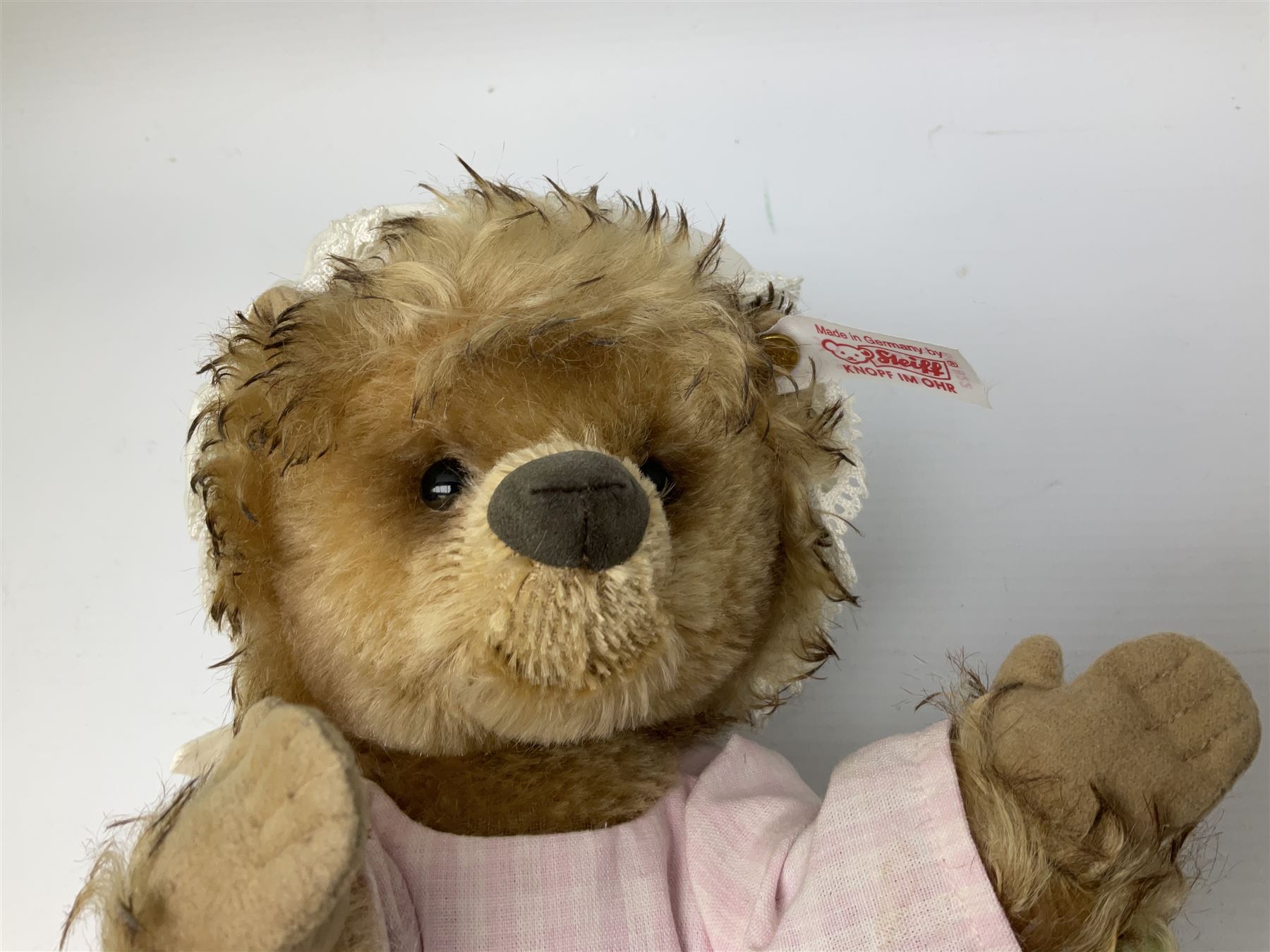 Steiff - limited edition Beatrix Potter's 'Mrs. Tiggy-Winkle' No.517/1500 EAN 661822; H22cm; boxed with tag; and 'Zotty 1960' with tags; H16cm; unboxed (2)