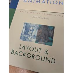 Ten Disney animation books, comprising six volumes of The Hidden Art of Disneys Golden Age - They Drew As They Pleased and four volumes from The Archive Series - Animation, Story, Layout and Design, some still sealed