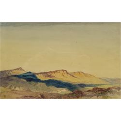 Albany E Howarth (British 1872-1936): Simonside Hills Northumberland, watercolour signed, titled verso 17cm x 27cm