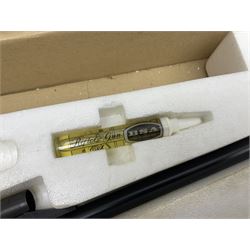 BSA Meteor .22 cal. air rifle with break-barrel action, serial no.TH80547, L106.5cm overall; in original box with accessories. NB: AGE RESTRICTIONS APPLY TO THE PURCHASE OF AIR WEAPONS.