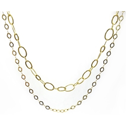  Stone set pendant on 9ct gold necklace chain, hallmarked and silver-gilt double chain necklace, stamped 925  